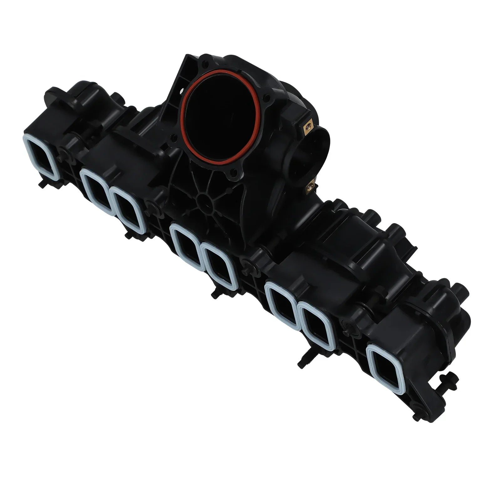 Czarny plastikowy kolektor dolotowy z czerwonym uszczelnieniem do bus ford transit peugeot boxera 2545517