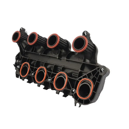Czarny plastikowy kolektor dolotowy z pomarańczowymi uszczelkami gumowymi do land rover freelander 2 2.2 td4