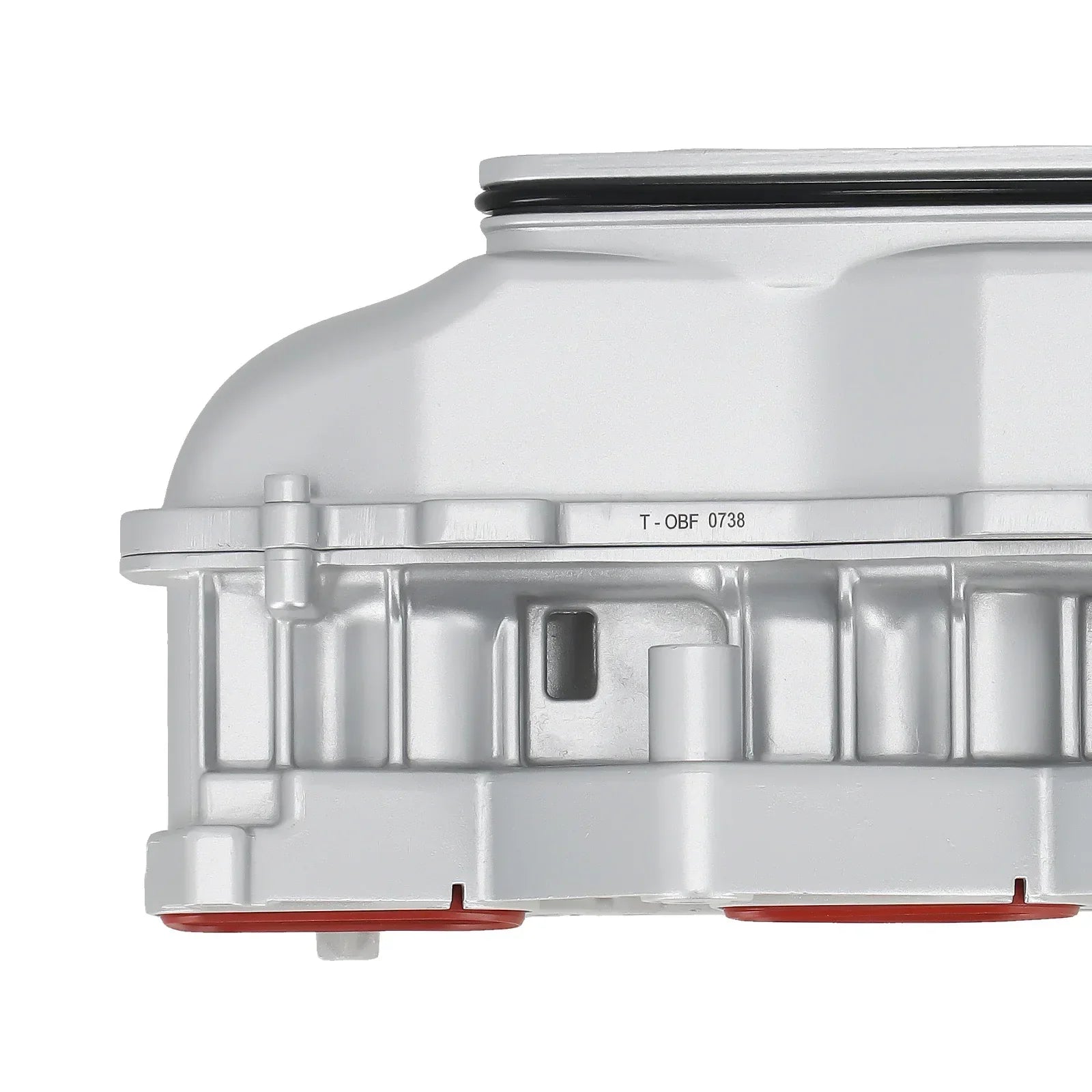 Srebrny metaliczny kolektor dolotowy z czerwonymi gumowymi uszczelkami do mercedes benz sprinter bus 906