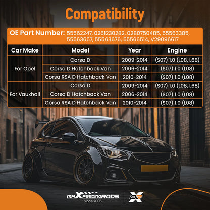 Czarny matowy opel vauxhall corsa d hatchback z obniżonym sportowym zawieszeniem i felgami alloy intake manifold dla opel