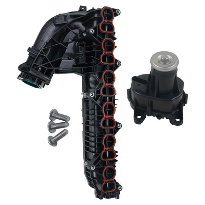 Ap03 kolektor dolot black plastic intake manifold with red rubber gaskets and black coolant pump for bmw n57