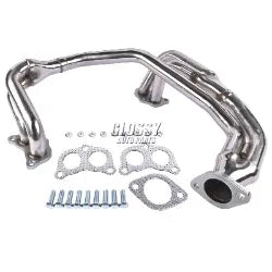 Ap03 kolektor wydechowy do subaru impreza rs 2.5 ej25 1997-2005 stal nierdzewna chromowany z uszczelkami i śrubami
