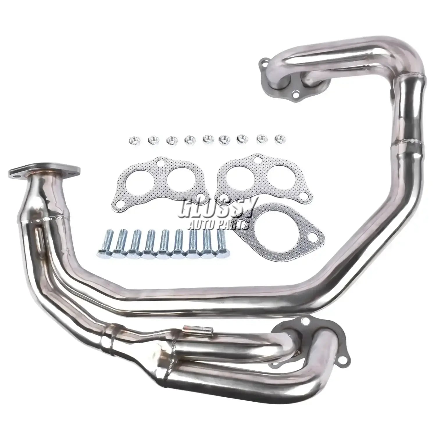 Ap03 kolektor wydechowy do subaru impreza rs 2.5 ej25 stal nierdzewna chromowany z uszczelkami i śrubami