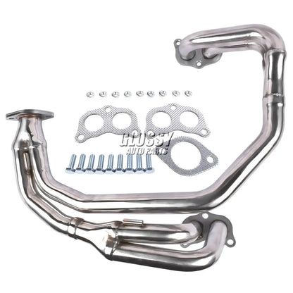 Ap03 kolektor wydechowy do subaru impreza rs 2.5 ej25 stal nierdzewna chromowany z uszczelkami i śrubami