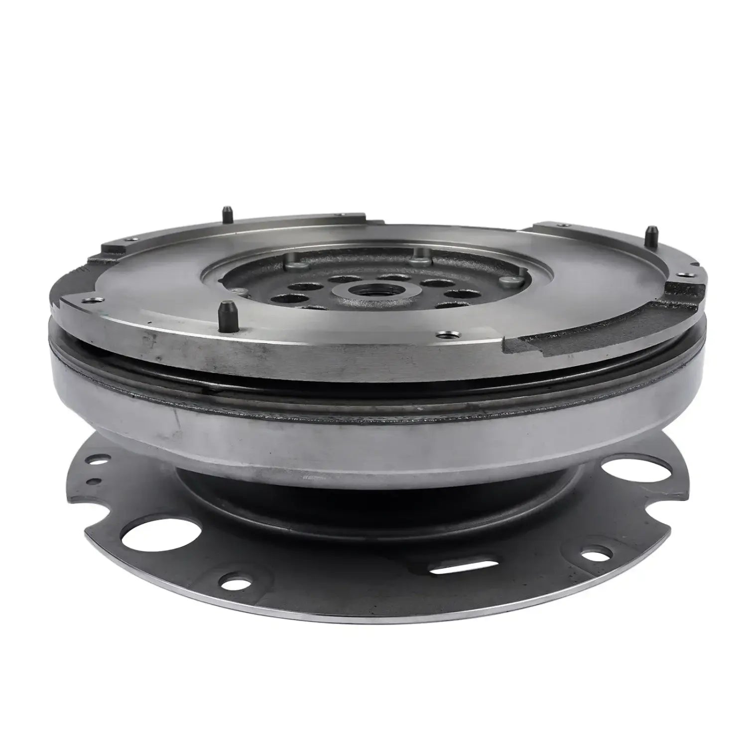 Szara metaliczna flywheel o wielowarstwowym okrągłym kształcie z otworami montażowymi do audi a4 avant 8t3 8f7 8ta cjcb csub