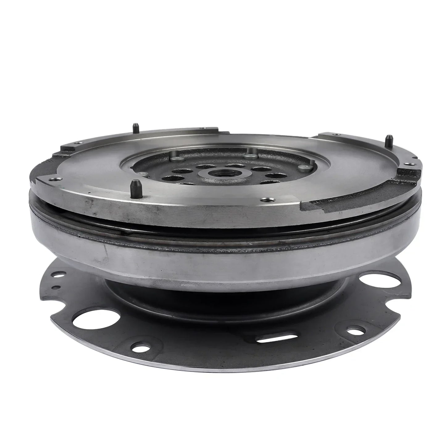 Szara metaliczna flywheel o wielowarstwowym okrągłym kształcie z otworami montażowymi do audi a4 avant 8t3 8f7 8ta cjcb csub