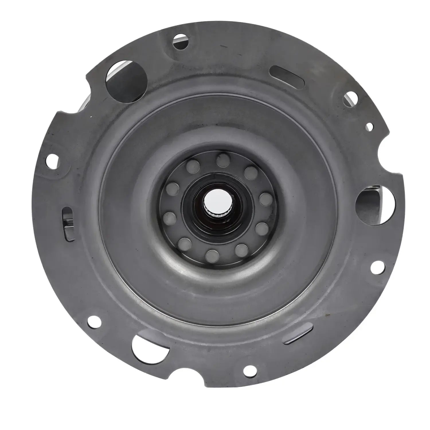 Szary metaliczny flywheel z okrągłym wzorem i otworami na śruby do audi a4 avant 8t3 8f7 8ta cjcb csub