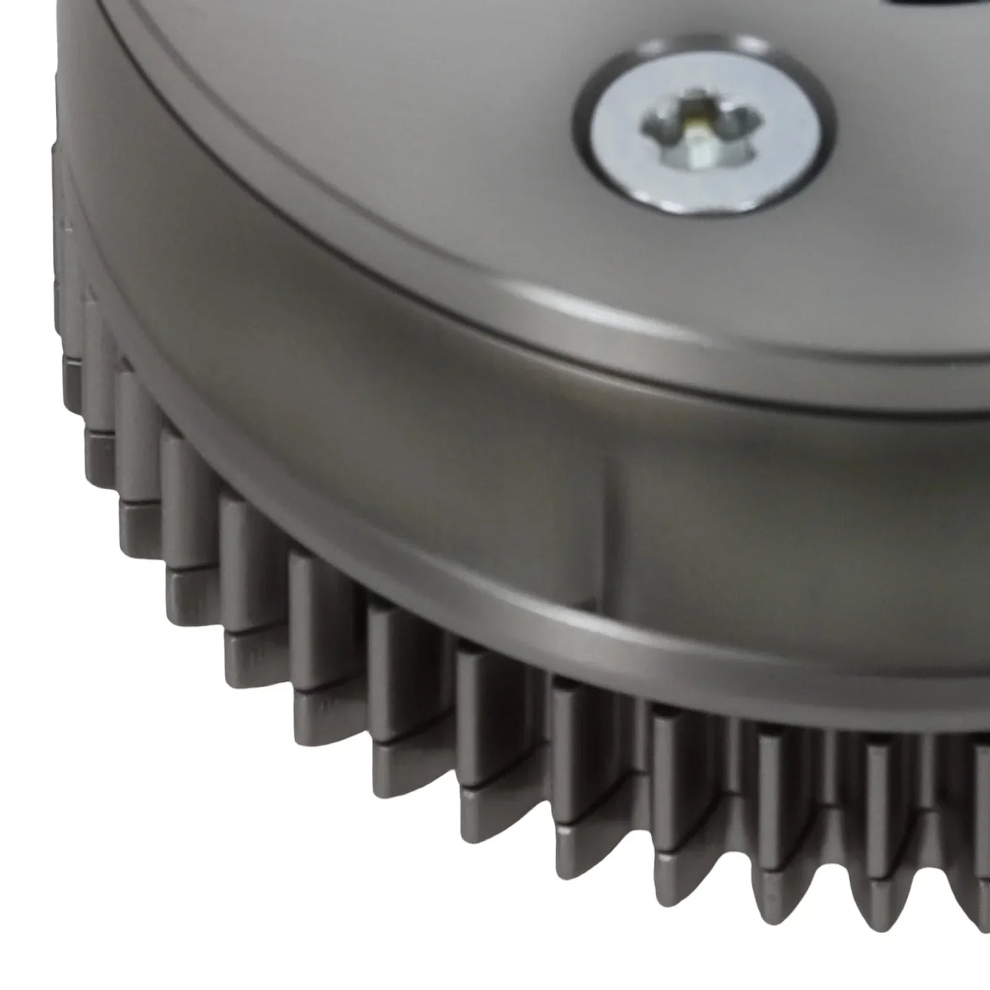 Szare metaliczne koło zębate rozrządu z centralną śrubą do camshaft adjuster mercedesa gla45 x156 v8 2019