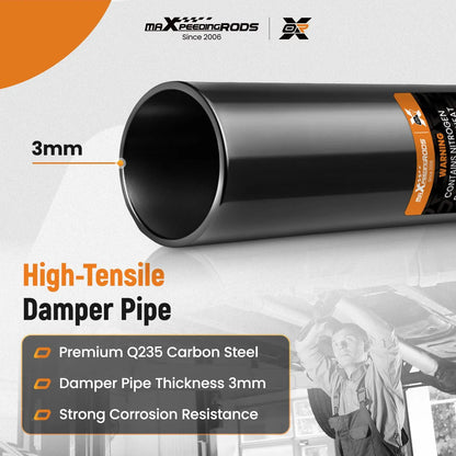 Czarny 3mm amortyzator tylny z rury wytrzymałej q235 stal carbon do ford fiesta mxr maxpeedingrods -40°c