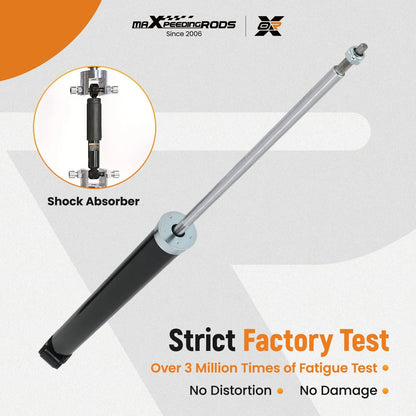 Czarno-srebrny amortyzator tylny mxr maxpeedingrods do ford fiesta 2008-2018 odporny do -40°c