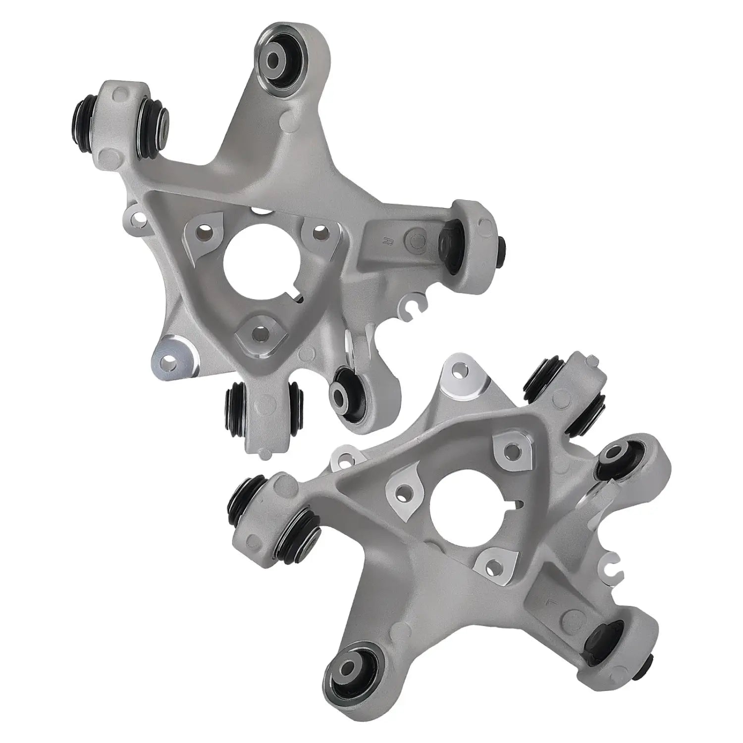 Gray metallic zwrotnica zawieszenia kierownicy with black rubber bushings for tesla model 3 zawieszenia kierownicy