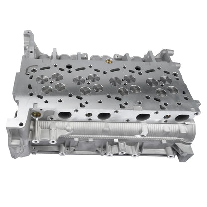 Srebrna metalowa pełna głowica cylindrów rmfb3q6c032aa ford transit ranger 2.2 rwd mk7 mk8 2011-2018 z powierzchnią frezowaną i numerami oe