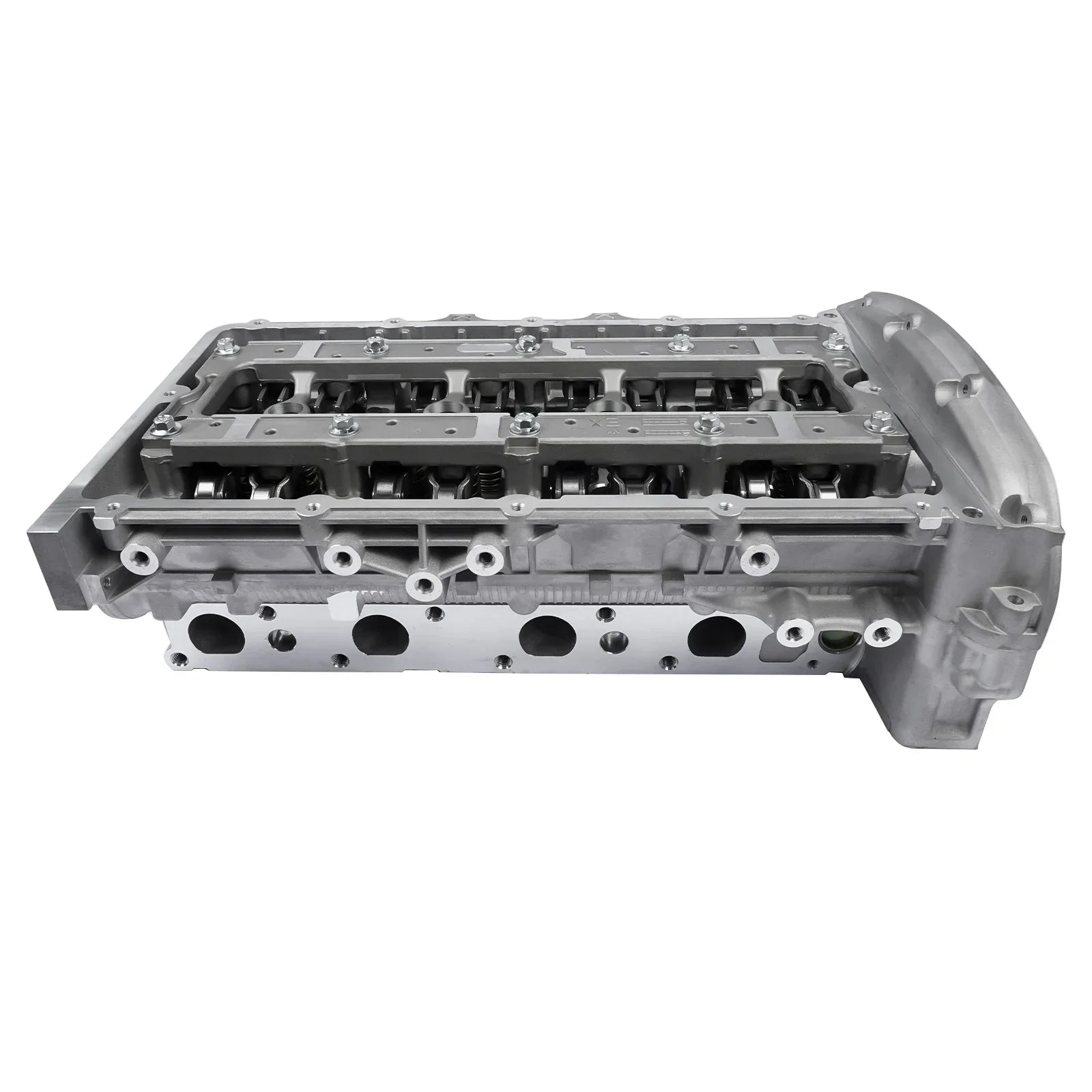 Szara metaliczna pełna głowica cylindra rmfb3q6c032aa z widocznymi pokrywami zaworów do ford transit ranger 2011-2018