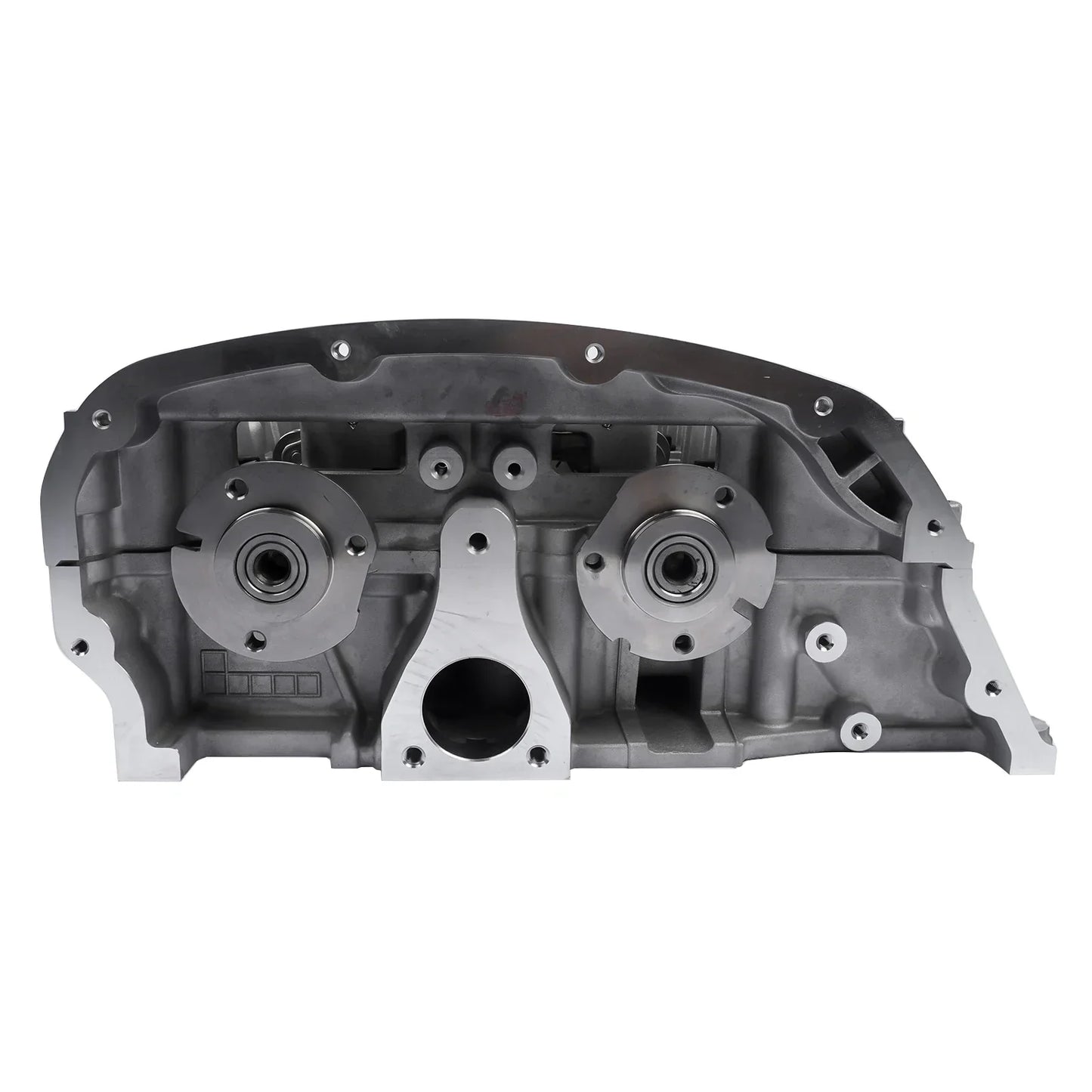 Gray metallic full cylinder head engine block with two circular bearing housings for ford transit ranger rmfb3q6c032aa