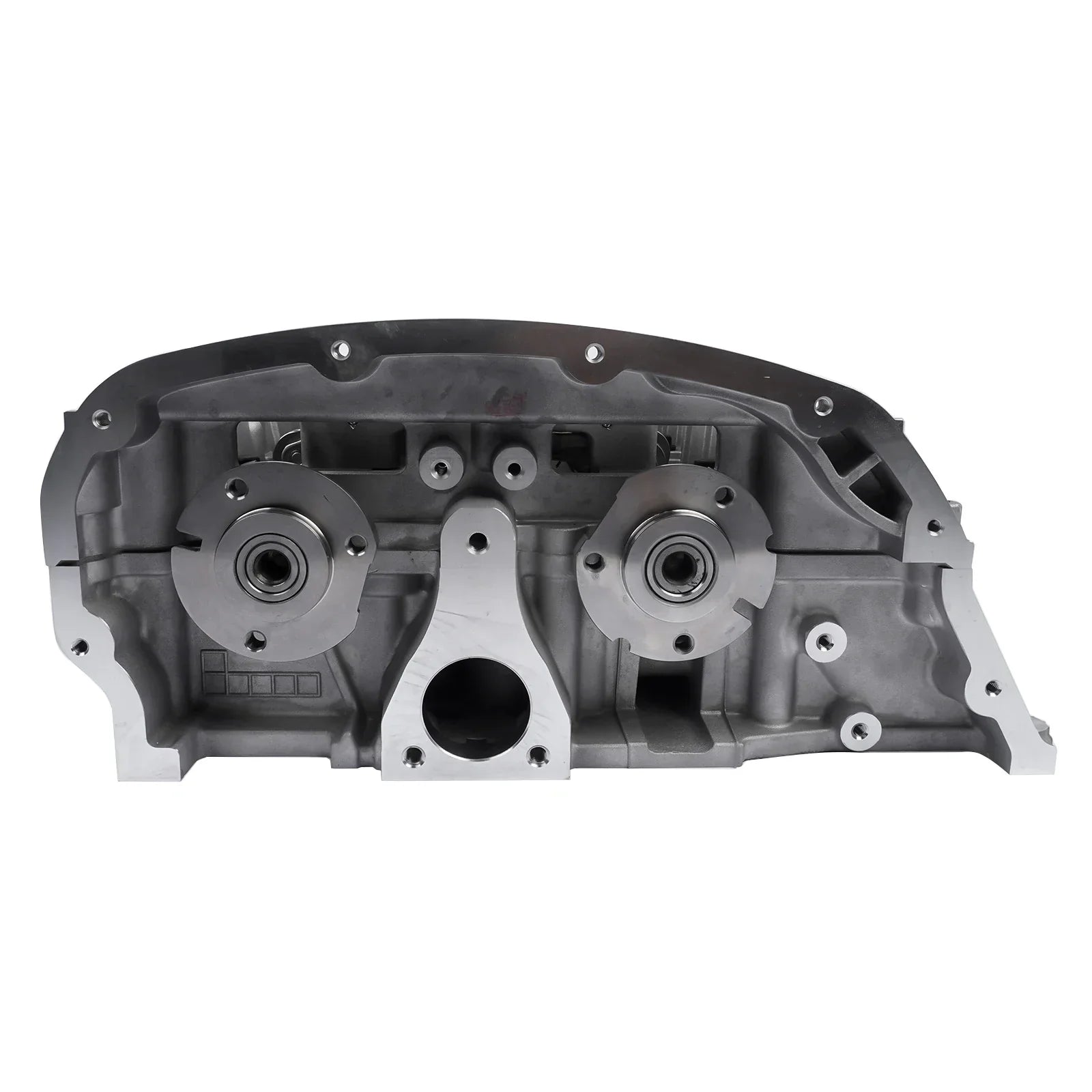Gray metallic full cylinder head engine block with two circular bearing housings for ford transit ranger rmfb3q6c032aa