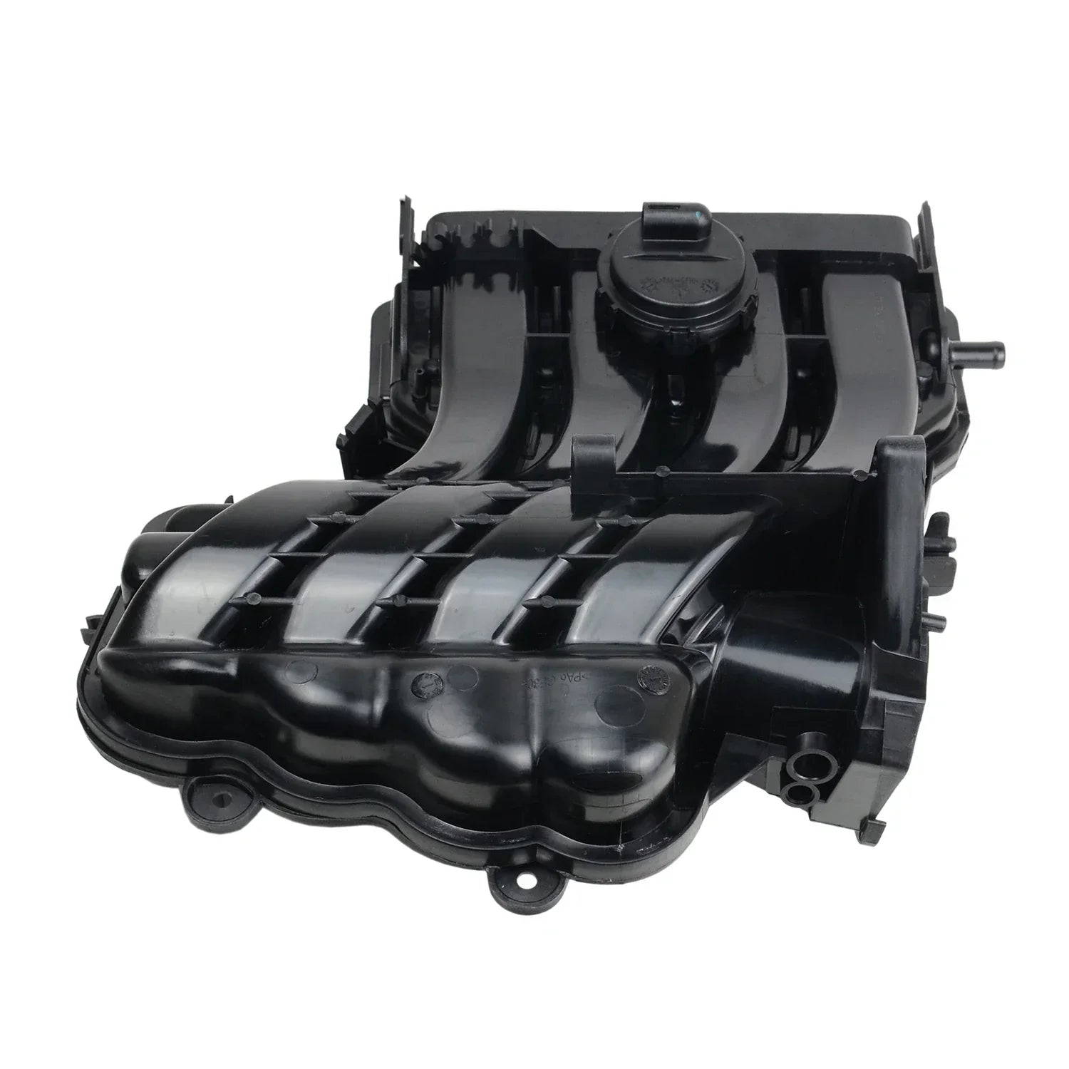 Czarny plastikowy kolektor dolotowy silnika bse ayd 6lbfs bse ayd dla vw audi skoda seat 1.6 fsi z rowkami i punktami mocowania
