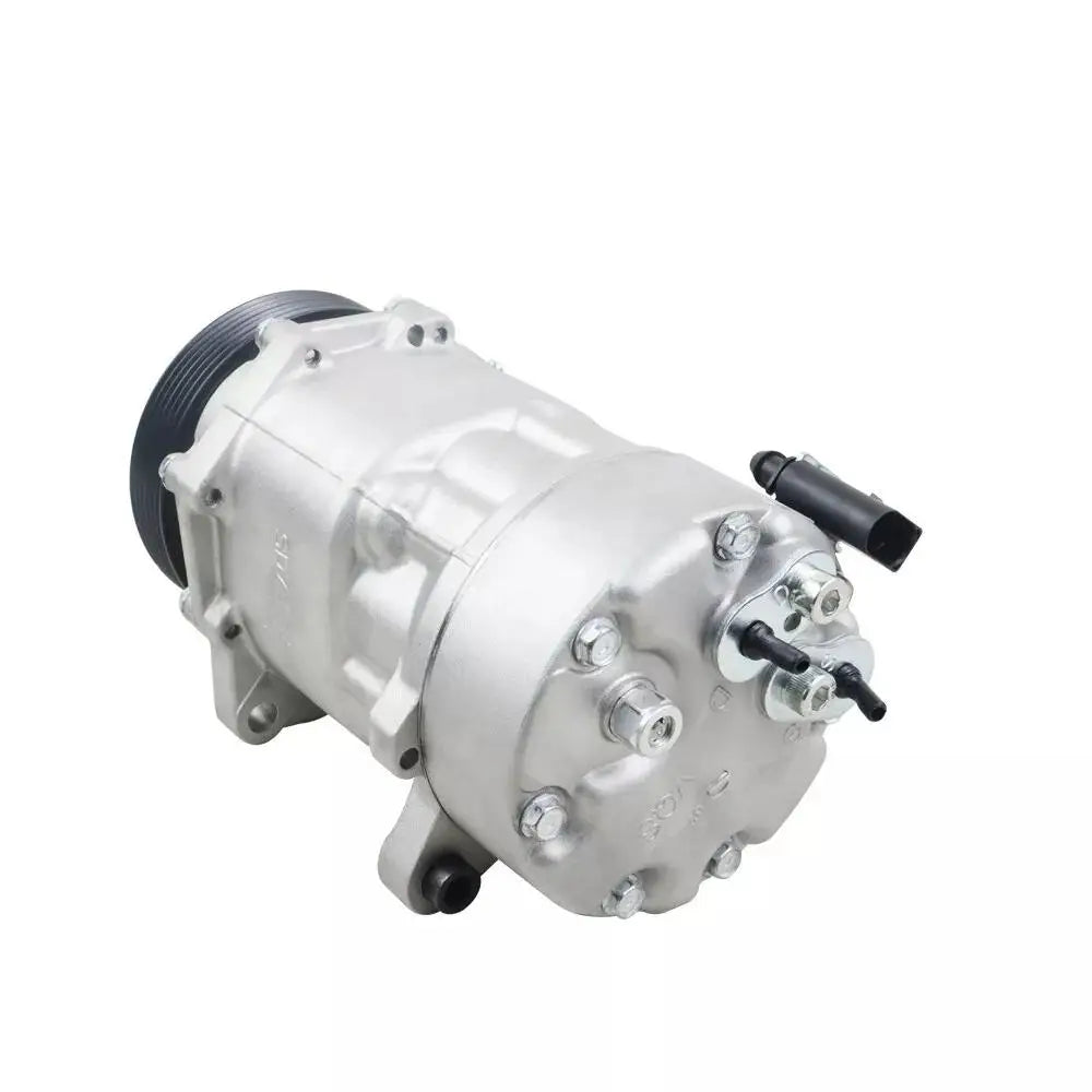 Srebrny kompresor klimatyzacji ap01 z czarnym kołem pasowym do skoda octavia 1j0820803l part number