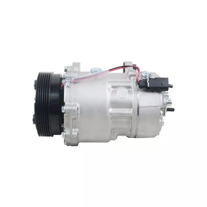 Srebrny aluminiowy sprężarka klimatyzacji do skoda octavia z czarną pulley i złączami elektrycznymi part number 1j0820803l 1j0820803lx