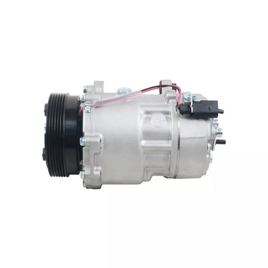Srebrny aluminiowy sprężarka klimatyzacji do skoda octavia z czarną pulley i złączami elektrycznymi part number 1j0820803l 1j0820803lx