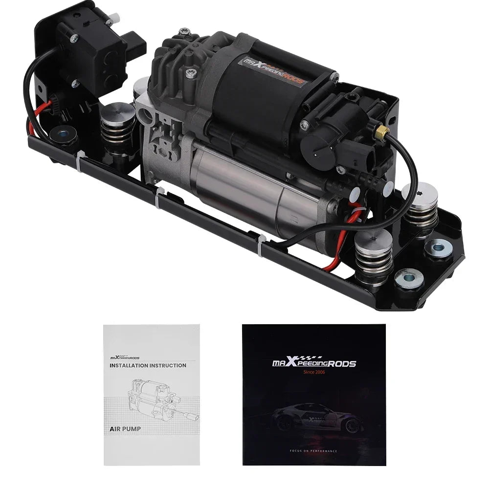 Compresseur de suspension pneumatique BMW 5 et 7 F11 F02 avec support et bloc soupapes