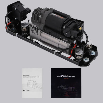 Compresseur de suspension pneumatique BMW 5 et 7 F11 F02 avec support et bloc soupapes