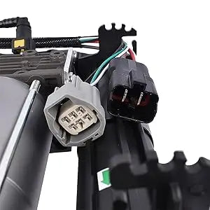 Gray plastic electrical connector with black and green wires for range rover l322 suspension compressor pump ap03 lr041777