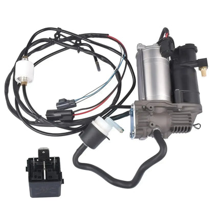 Silver i czarny kompresor zawieszenia powietrznego z przewodami do range rover sport l494 l405 lr044566