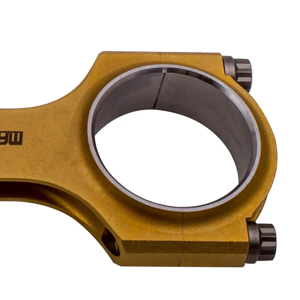 Złocony korbowód h-beam titanizowany z b5234t z czarnymi nakrętkami do volvo 850 c70 t5 2.3l b5234t