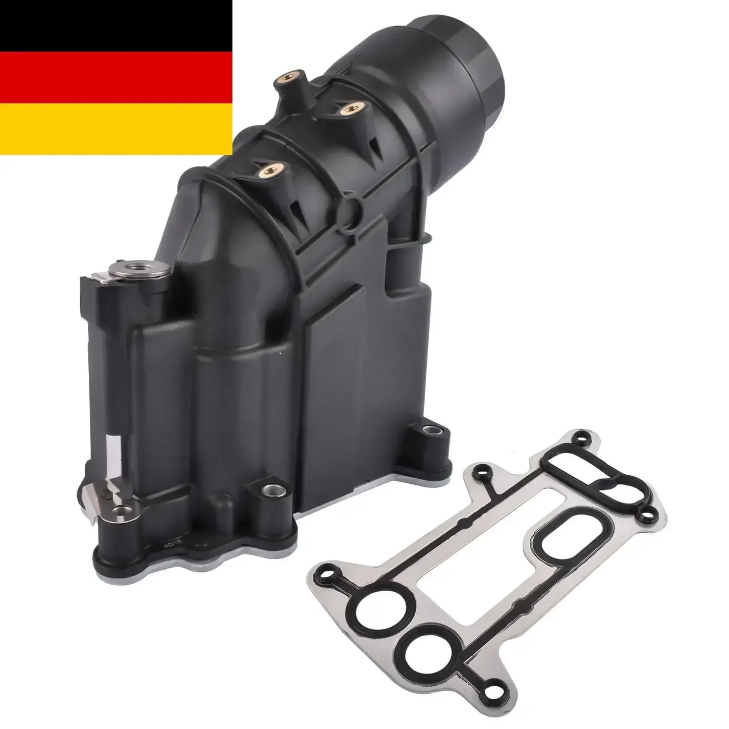 Czarny plastikowy korpus filtra oleju z metalową uszczelką do bmw 11427807799 e90 e91 e93 320d