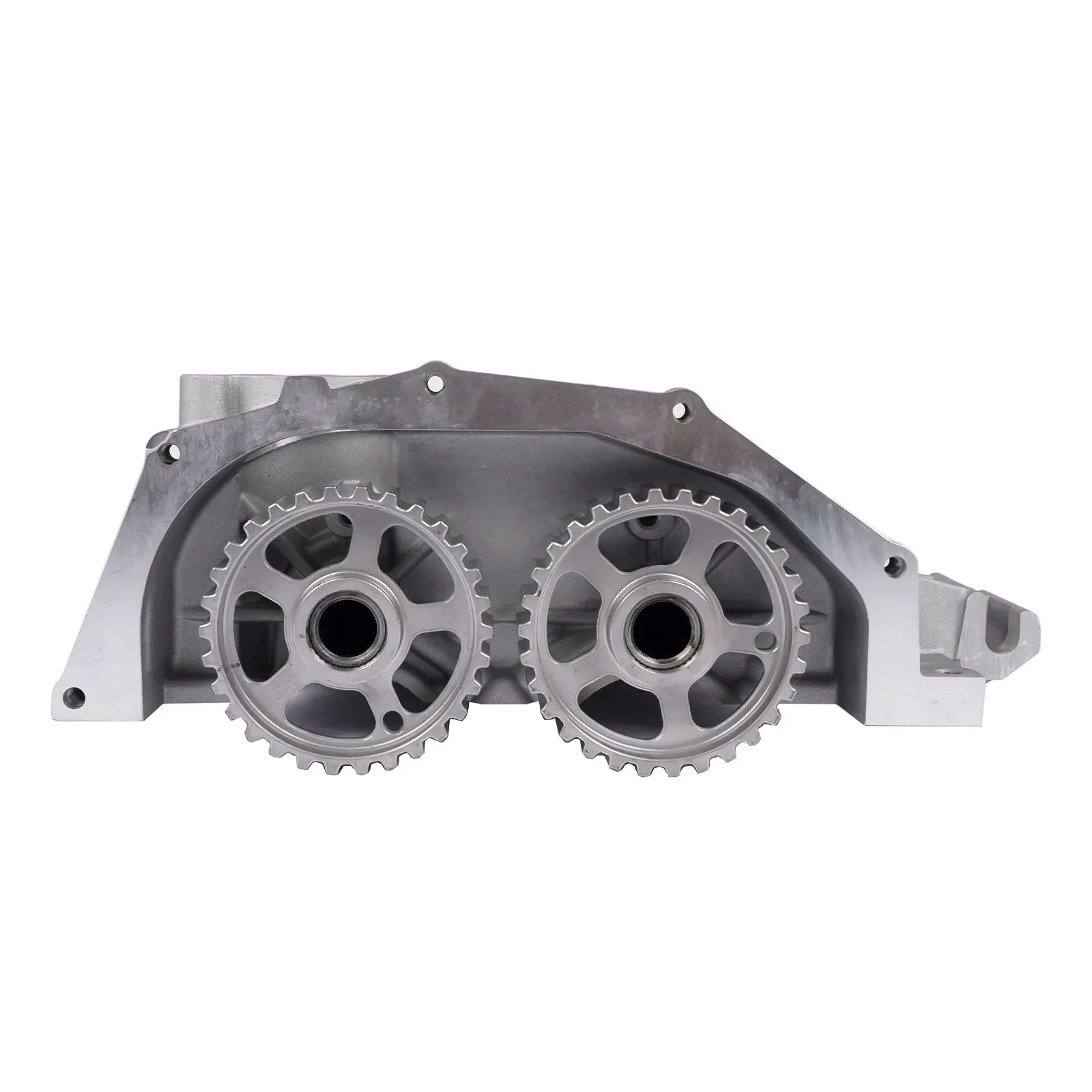 Srebrny metaliczny korpus pompy oleju silnikowego z dwiema zintegrowanymi przekładniami gk2q6e262ac ford transit