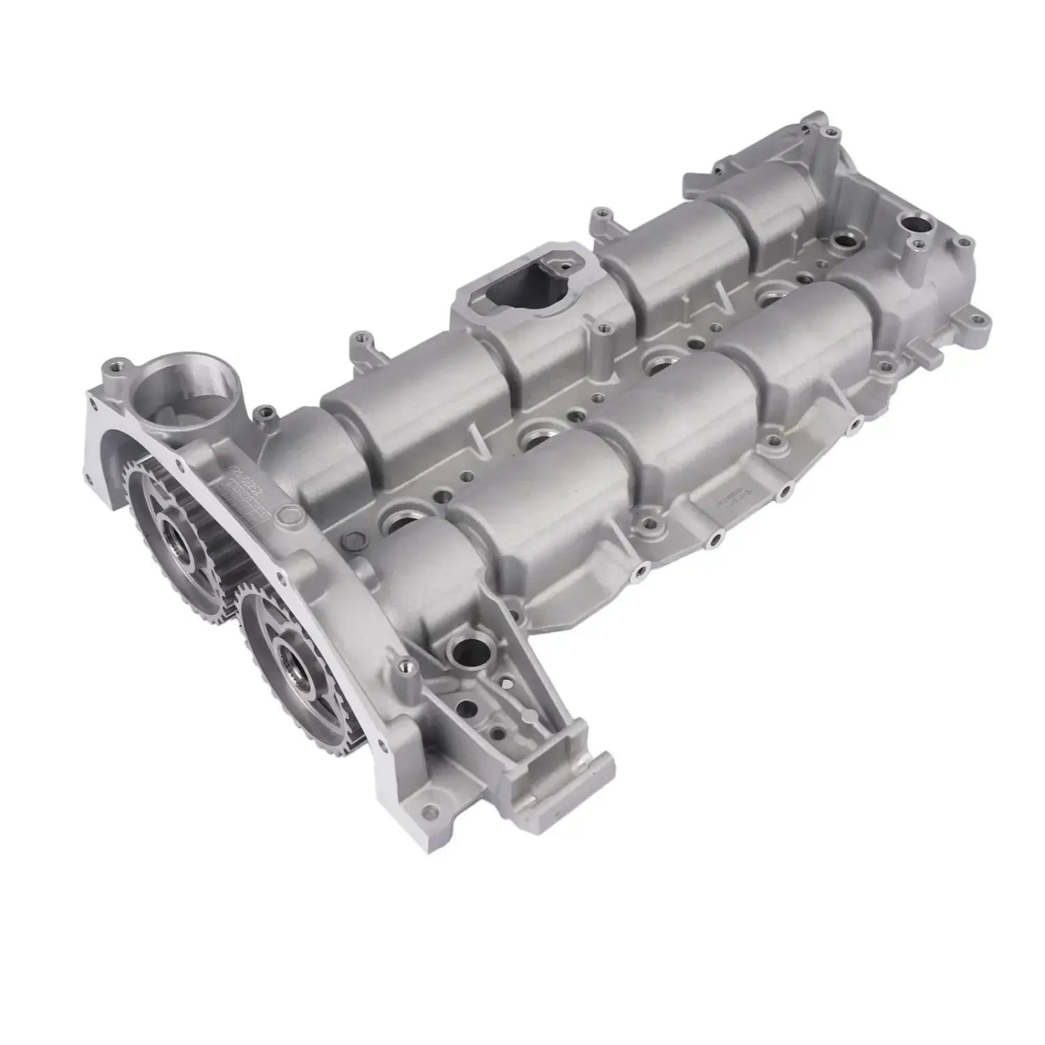 Srebrna metaliczna głowica cylindra z odlewanym aluminium i zintegrowanymi przekładniami gk2q6e262ac ford transit