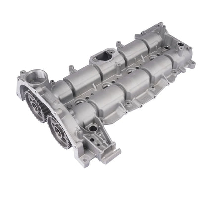 Srebrna metaliczna głowica cylindra z odlewanym aluminium i zintegrowanymi przekładniami gk2q6e262ac ford transit