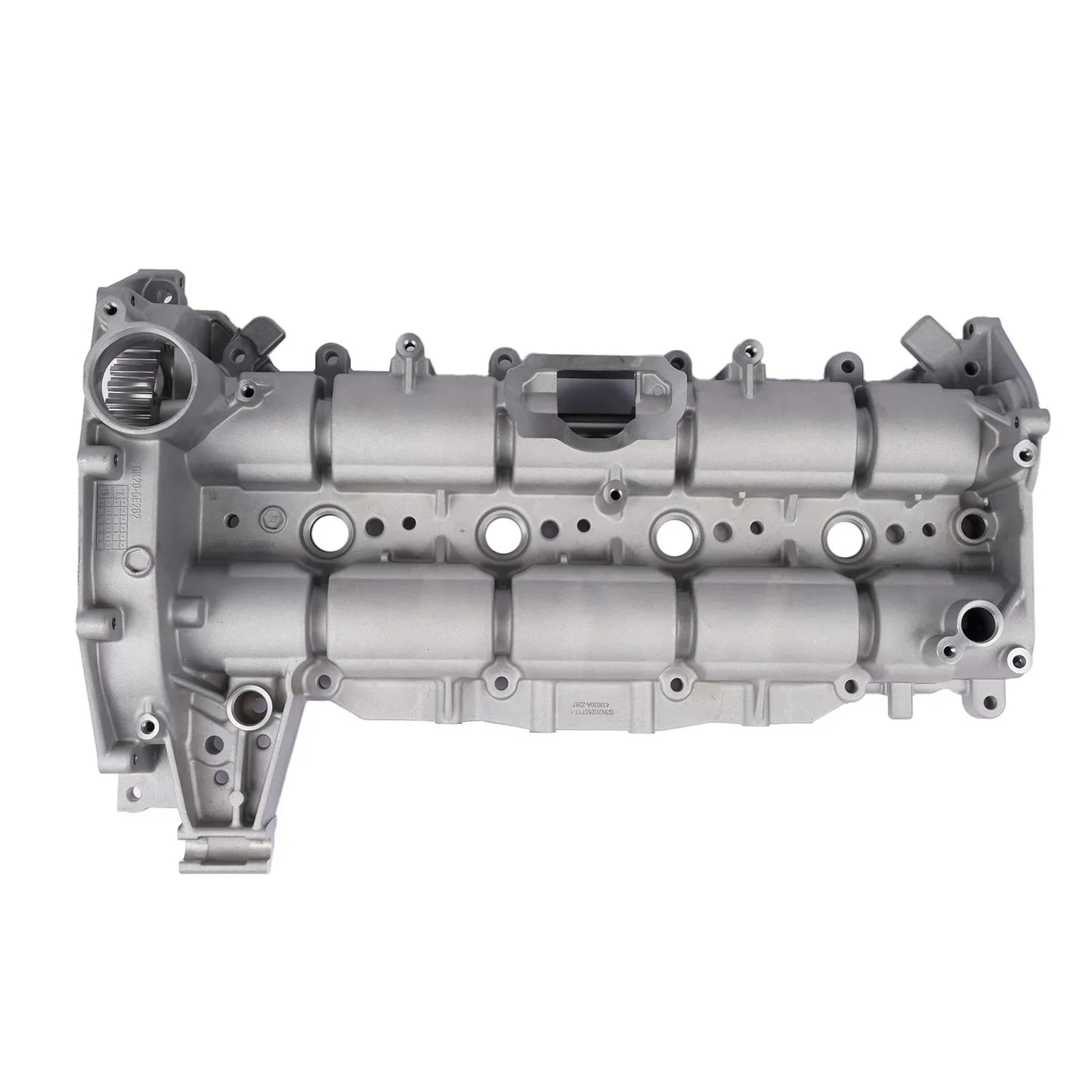 Srebrny metalowy cylinder głowicy silnika gk2q6e262ac ford transit z wieloma otworami na śruby gk2q6e262ag