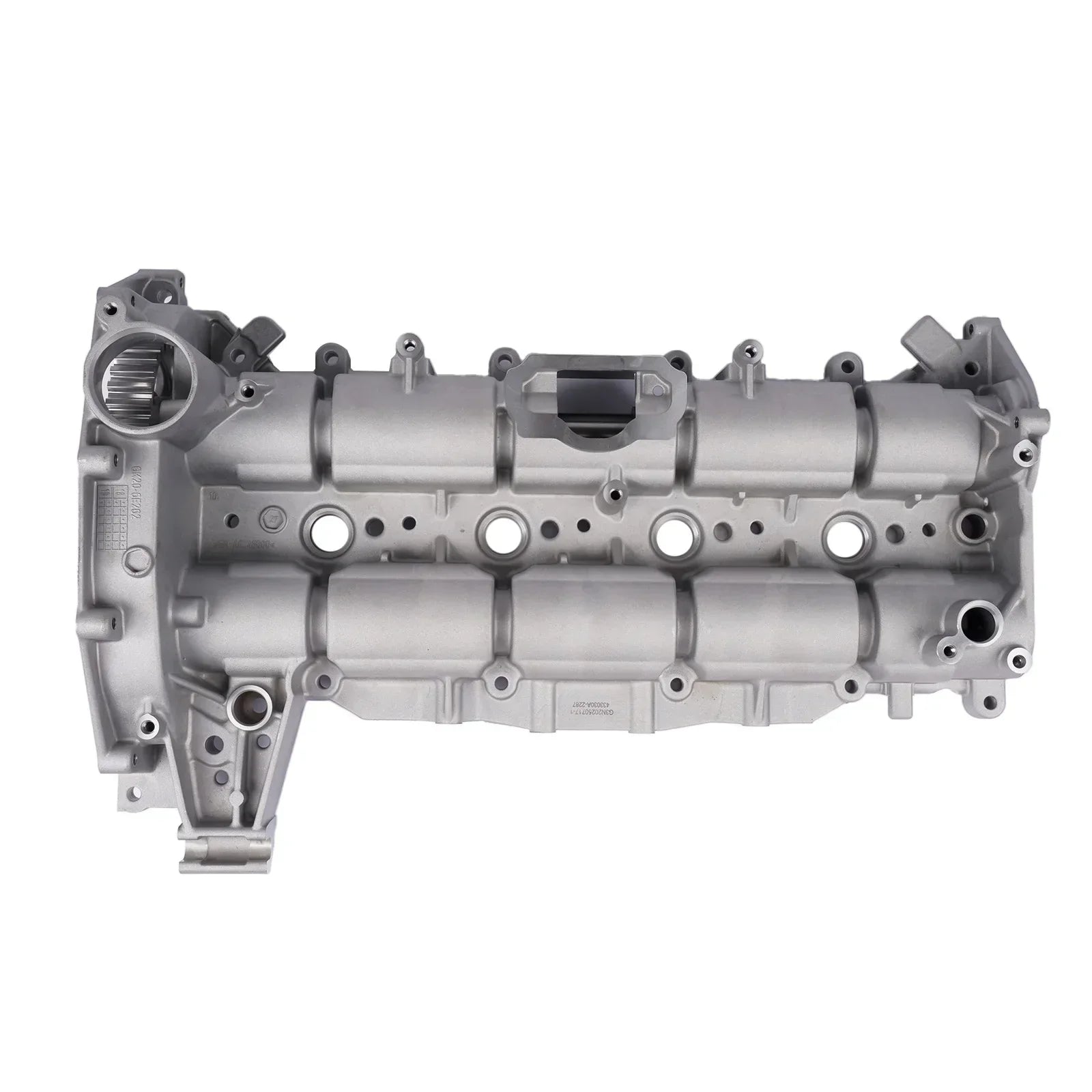 Srebrny metalowy cylinder głowicy silnika gk2q6e262ac ford transit z wieloma otworami na śruby gk2q6e262ag