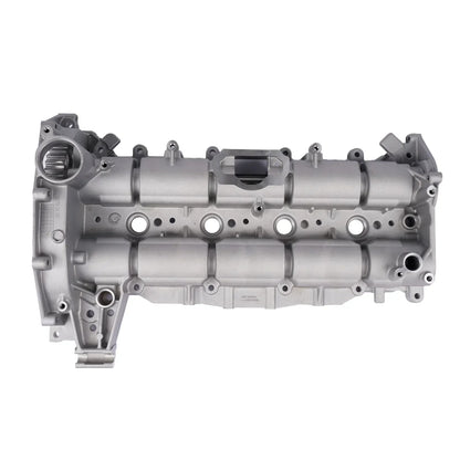 Srebrny metalowy cylinder głowicy silnika gk2q6e262ac ford transit z wieloma otworami na śruby gk2q6e262ag