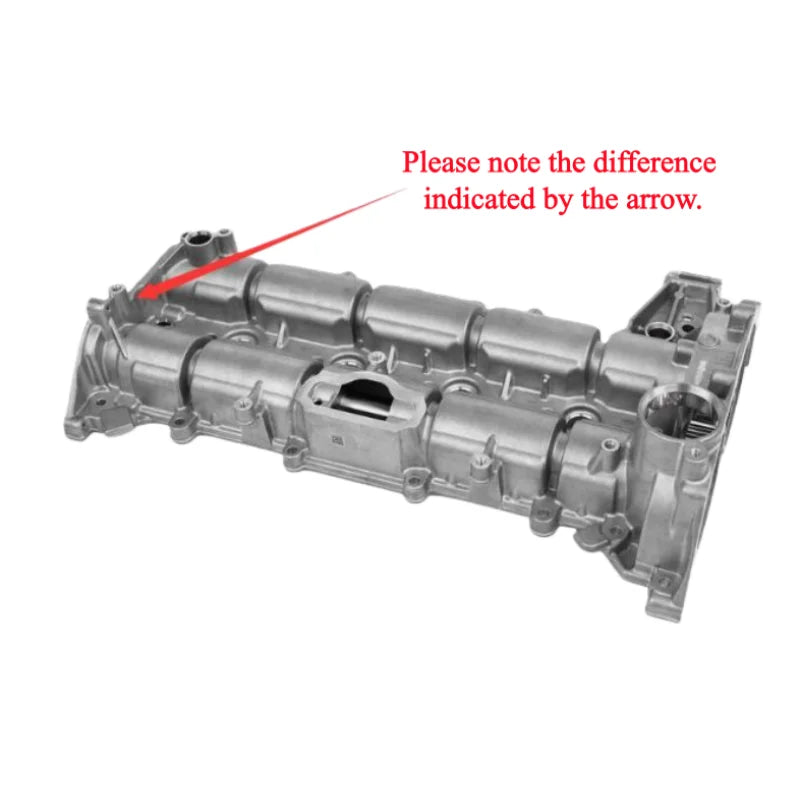 Srebrna metaliczna pokrywa zaworów silnika ford transit gk2q6e262ac z obróbką cnc i wieloma cylindrycznymi kanałami