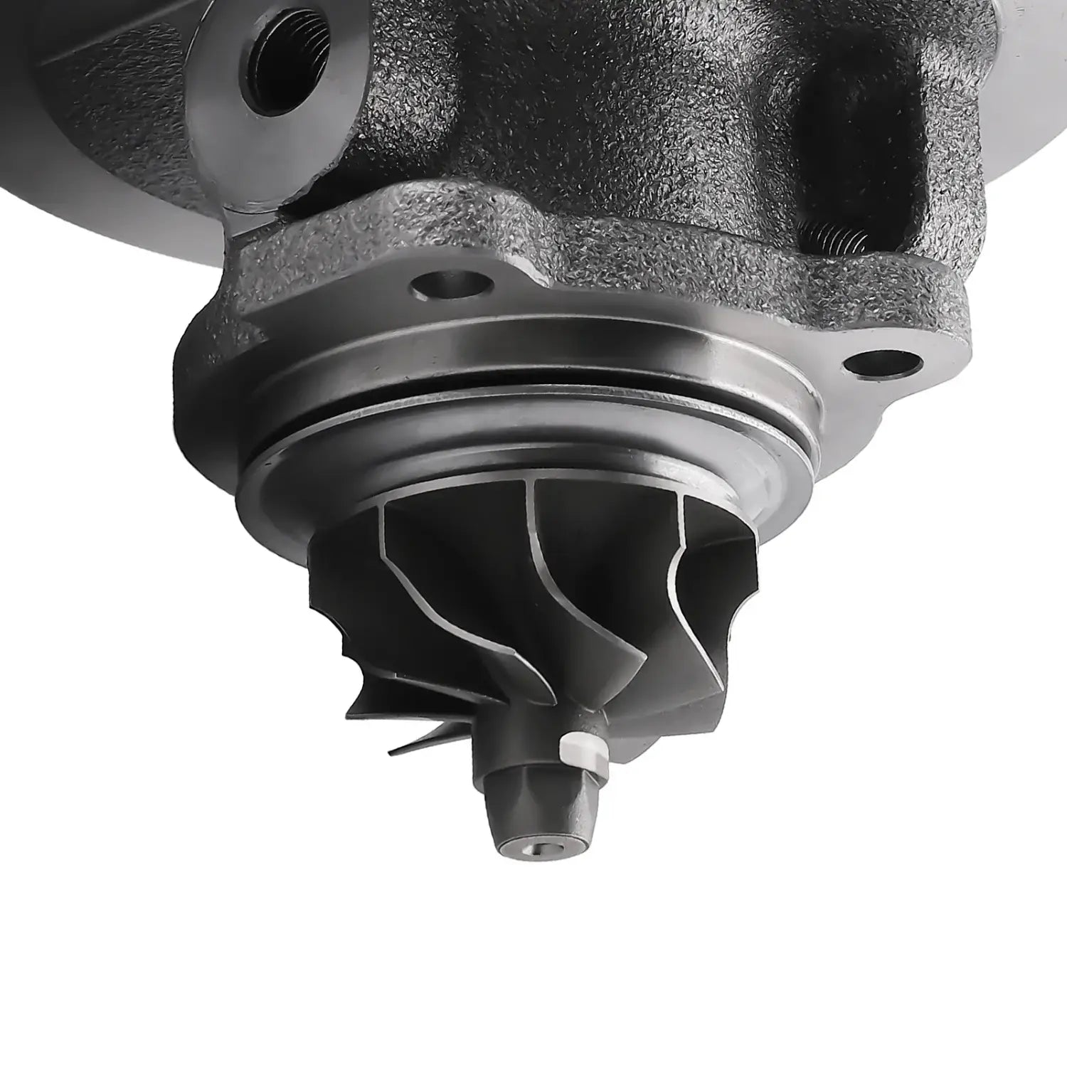Czarny turboładowarka korpus z metalową obudową i łopatkami turbiny do diesel m57d30 335d 535d 635d bmw
