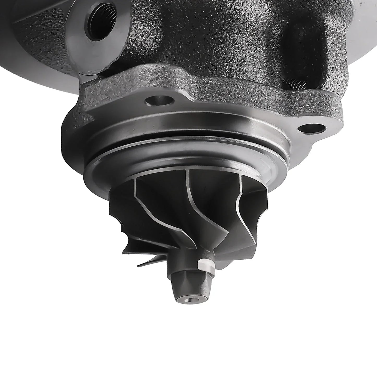 Czarny turboładowarka korpus z metalową obudową i łopatkami turbiny do diesel m57d30 335d 535d 635d bmw