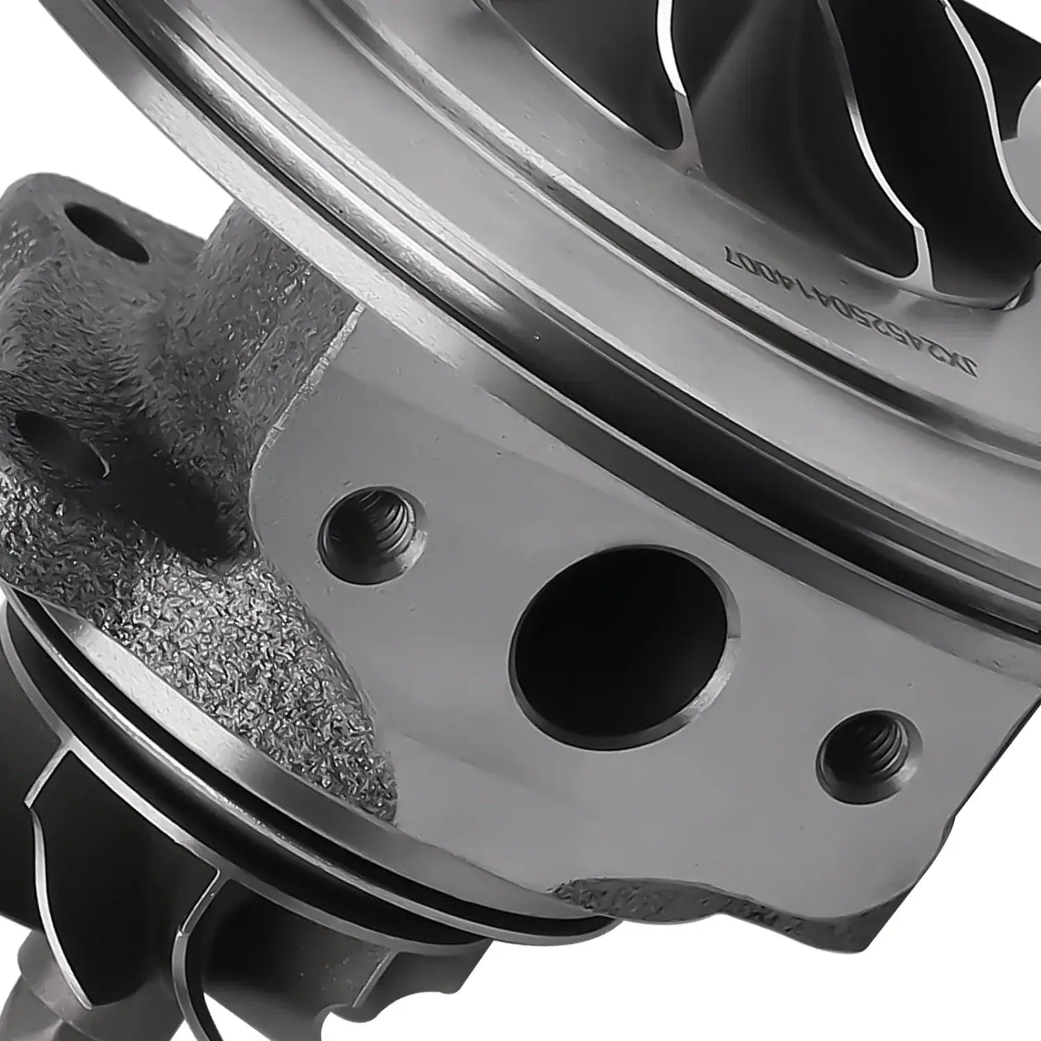 Srebrny metaliczny korpus turbosprężarki m57d30 z obróbką maszynową do bmw 335d 535d 635d diesel m57d30