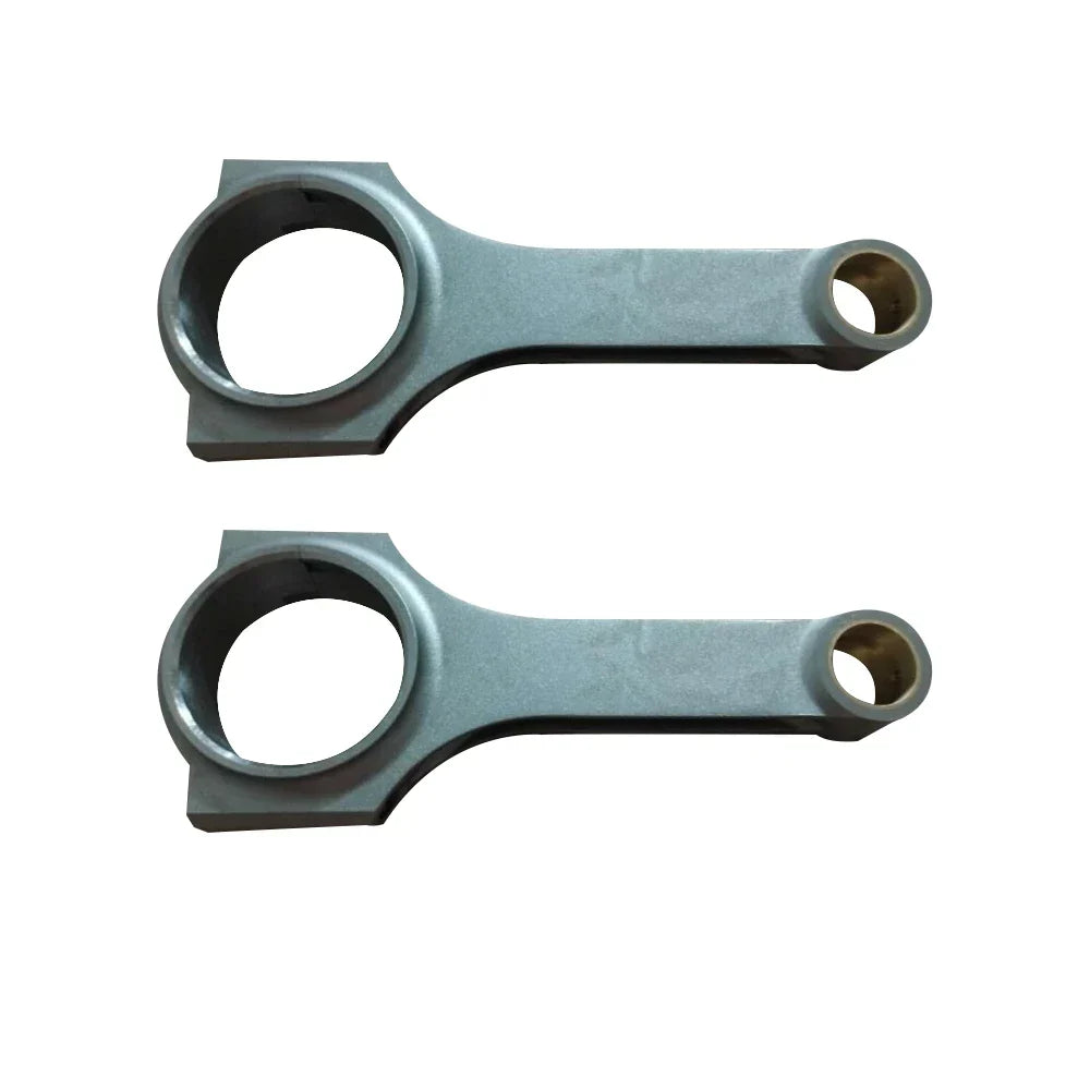 Kute korbowody h-beam 4340 do fiata 500 starego modelu 130 mm w kolorze szarym z metalicznym wykończeniem