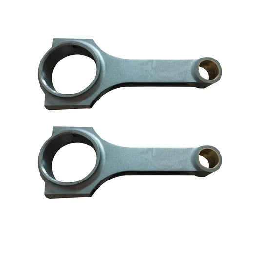 Kute korbowody h-beam 4340 do fiata 500 starego modelu 130 mm w kolorze szarym z metalicznym wykończeniem