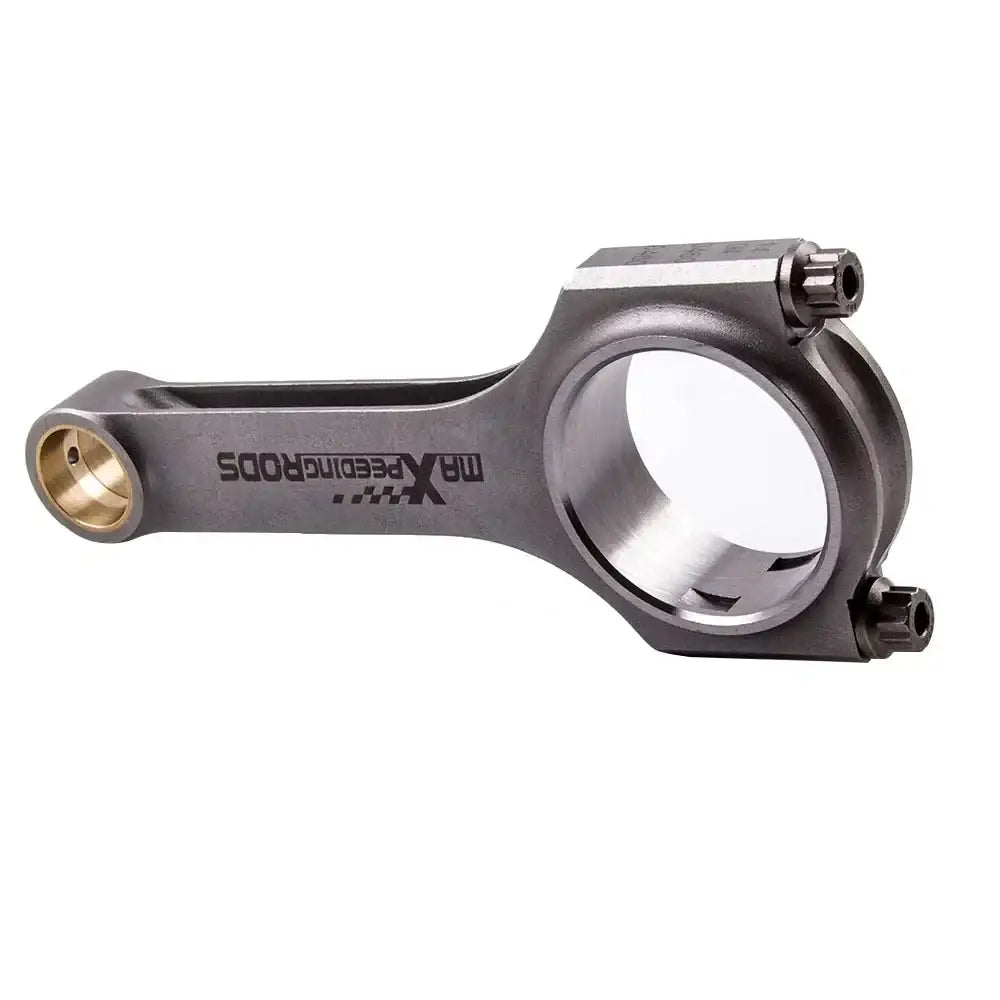 Szare metaliczne kute korbowody h-beam 4340 do fiata 500 starego modelu z mrx performance i mosiężnymi tulejami