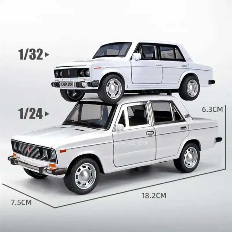 LADA 1:24 – Metalowy Model Kolekcjonerski z Otwieranymi Drzwiami Efektami Dźwiękowymi i Mechanizmem Cofania