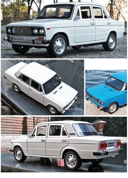 LADA 1:24 – Metalowy Model Kolekcjonerski z Otwieranymi Drzwiami Efektami Dźwiękowymi i Mechanizmem Cofania