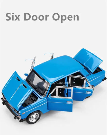 LADA 1:24 – Metalowy Model Kolekcjonerski z Otwieranymi Drzwiami Efektami Dźwiękowymi i Mechanizmem Cofania