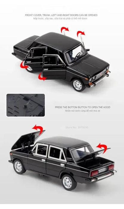 LADA 2106 1/24 – Metalowy Model z Dźwiękiem i Światłem