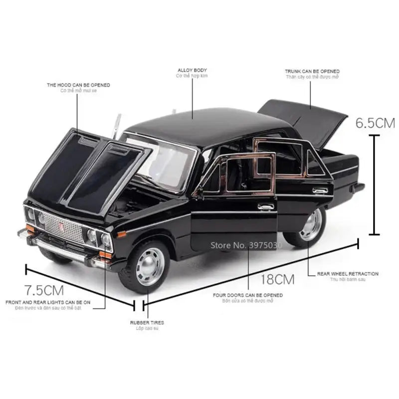 LADA 2106 1/24 – Metalowy Model z Dźwiękiem i Światłem