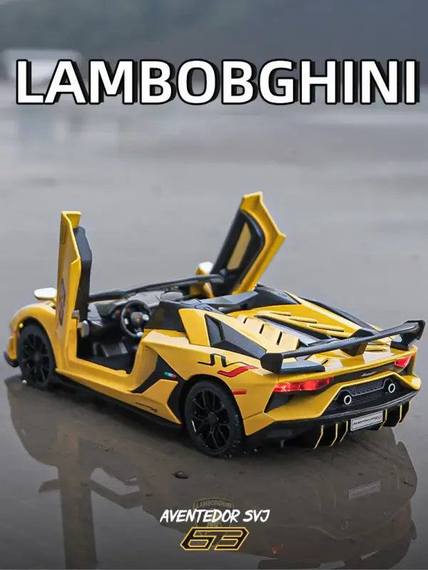 Lamborghini Aventador SVJ 63 1:24 – Model Z Otwieranymi Drzwiami i Efektami Dźwiękowymi