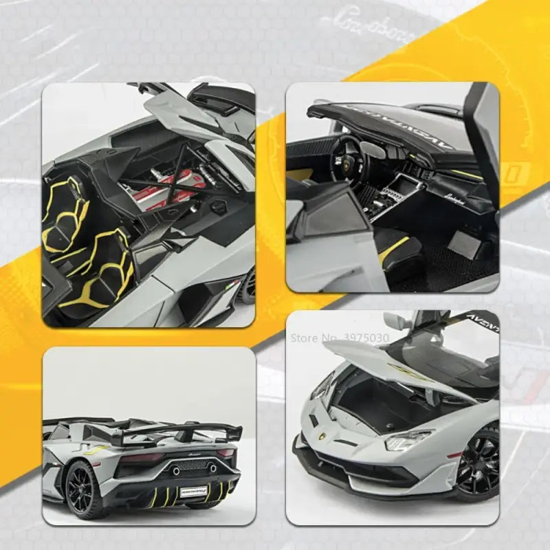 Lamborghini Aventador SVJ 63 1:24 – Model Z Otwieranymi Drzwiami i Efektami Dźwiękowymi