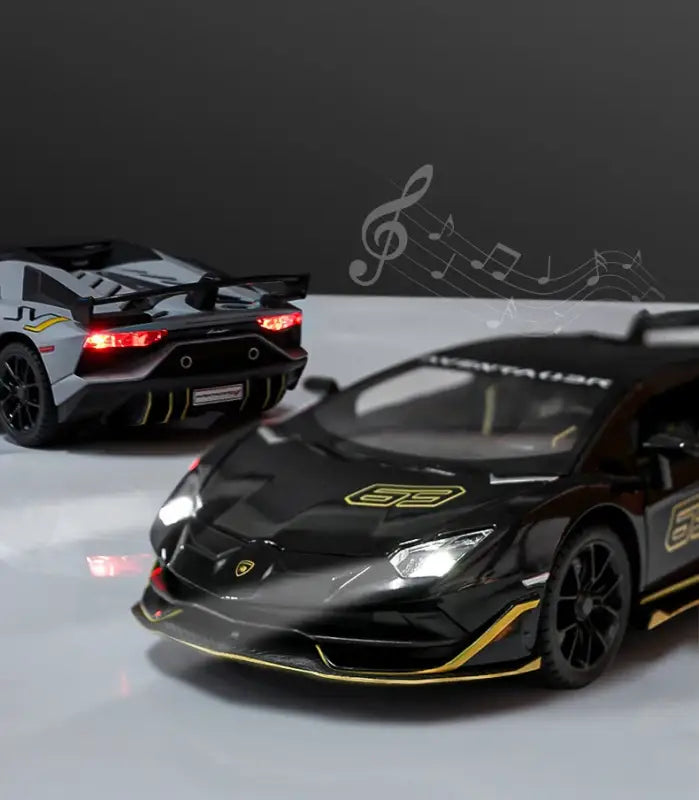 Lamborghini Aventador SVJ 63 1:24 – Model Z Otwieranymi Drzwiami i Efektami Dźwiękowymi